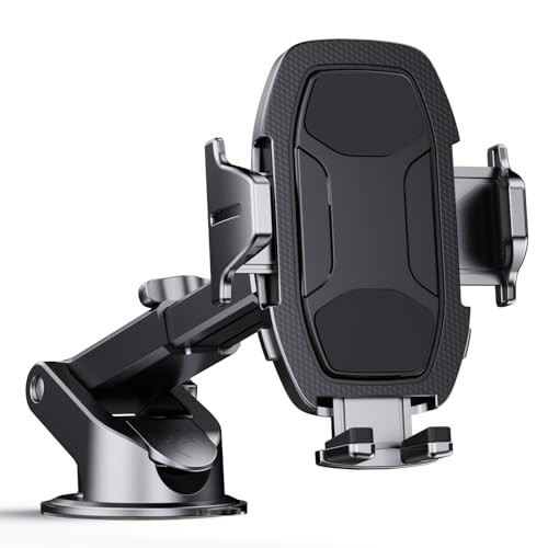 Primoov Phone Holders for Your Car Car Phone Holders for IPhone with 360Degree Rotation Dashboard Cell Phone Holder Easy