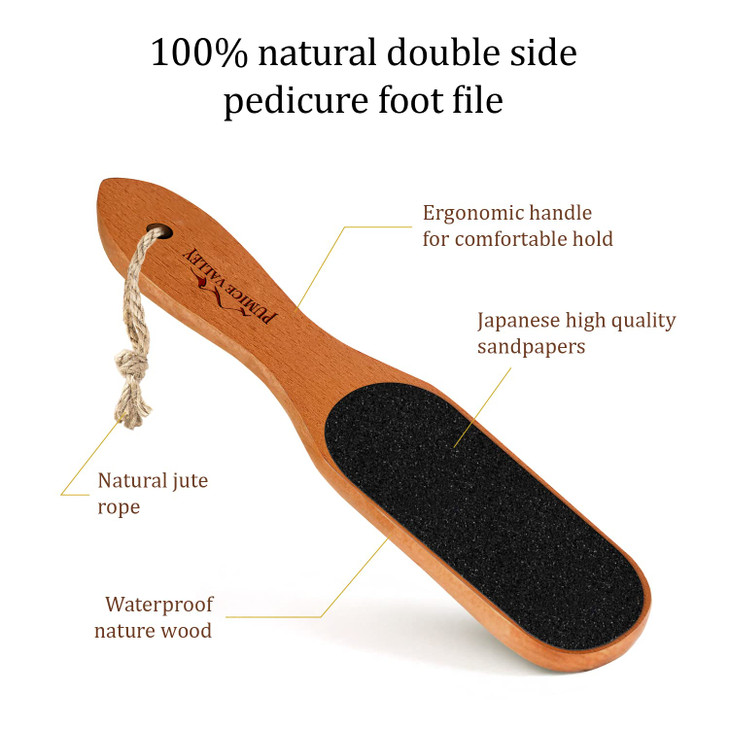 Pumice Stone Foot Scrubber - Pedicure Foot File with Handle for Dry Dead Skin - Callus Remover for Feet - Foot Scraper - Exfoliating Brush for Heels,