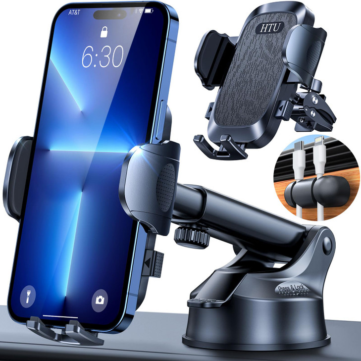 HTU 98LBS Strongest Suction MilitaryGrade Ultimate Car Phone MountPatent Safety Certs Cell Phone Holder Truck Stand for