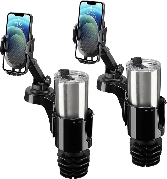 JOYTUTUS Car Phone Holder Mount with 360 Degree Rotation Large Cup Adapter Compatible with iPhone Samsung 2 Pack