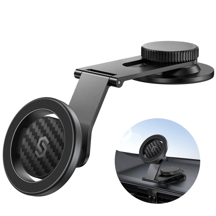 SYNCWIRE Fits MagSafe Car Mount for Universal DashboardTesla ScreenMagnetic Phone Holder for Car Foldable Aluminum Alloy