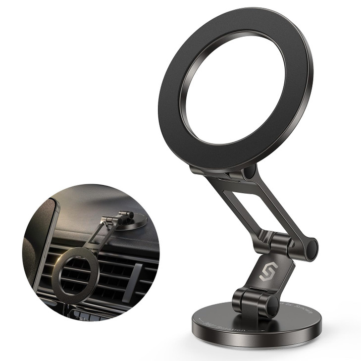 Syncwire Fits MagSafe Car Mount for Car DashTesla ScreenAllMetal Magnetic Phone Holder Flexible Threeaxis360 Rotation Ca