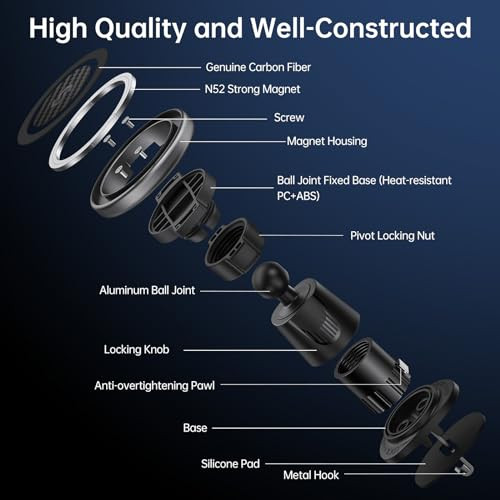 SYNCWIRE for MagSafe Car Mount Flexible Rotation Magnetic Phone Holder for Car Vent Hands Free Car Air Vent Phone Holder