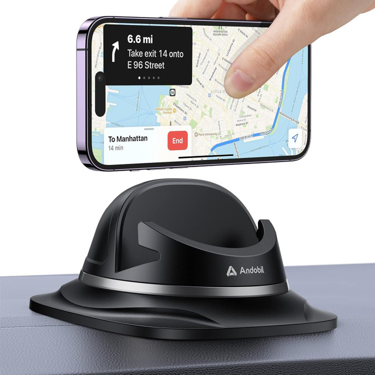 andobil Upgraded Car Phone Holder Stable Silicone Phone Holders for Your Car 360Rotatable Dashboard Cell Phone Holder Ce