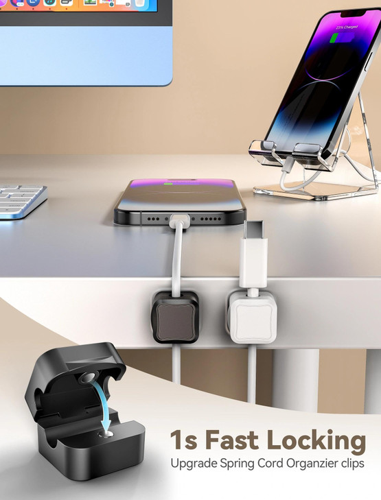 TOPGO Acrylic Cell Phone Stand Clear phone Holder for Office Desk Vanity Kitchen Counter Bedside Table Compatible with i