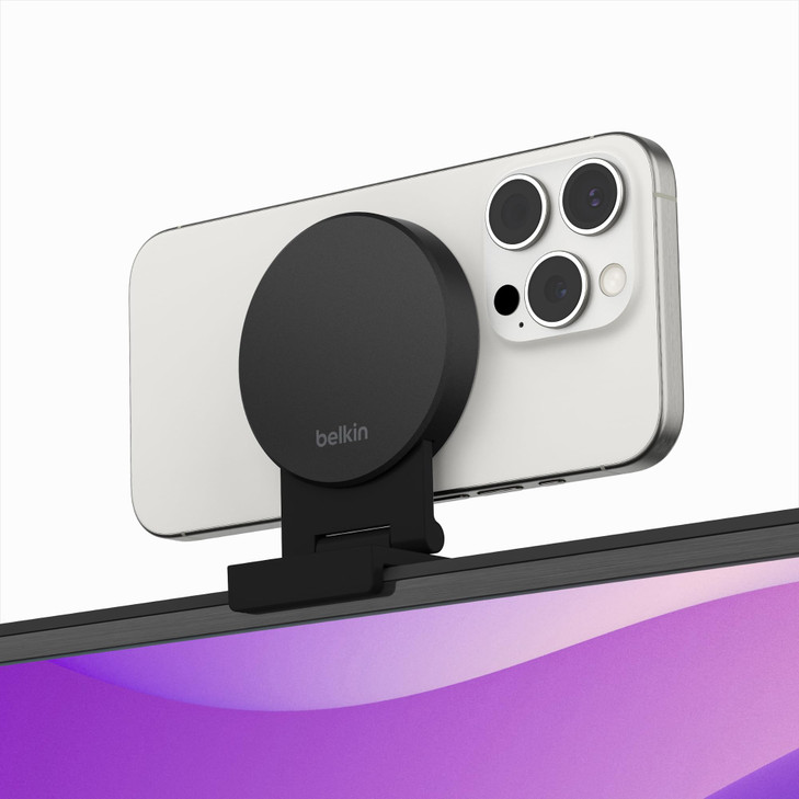 Belkin iPhone Mount with MagSafe for Apple TV 4K MacBook Continuity Support wtvOS Turn Phone to Webcam Compatible with M