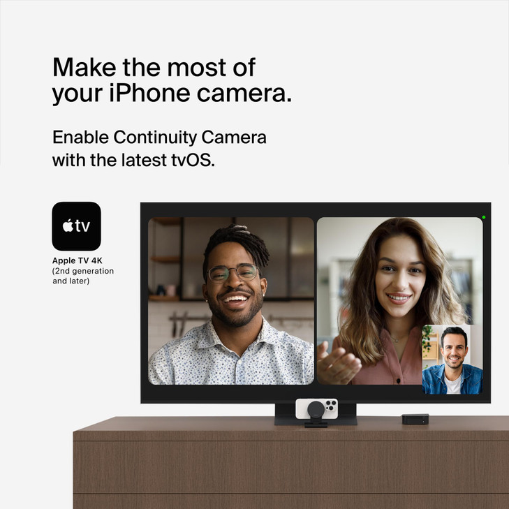 Belkin iPhone Mount with MagSafe for Apple TV 4K MacBook Continuity Support wtvOS Turn Phone to Webcam Compatible with M