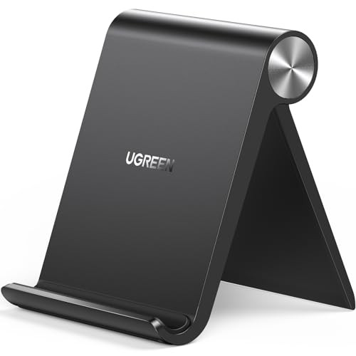 UGREEN Cell Phone Stand for Desk Portable Foldable Phone Holder Angle Adjustable Compatible with iPhone 17 Air 16 15 Pro