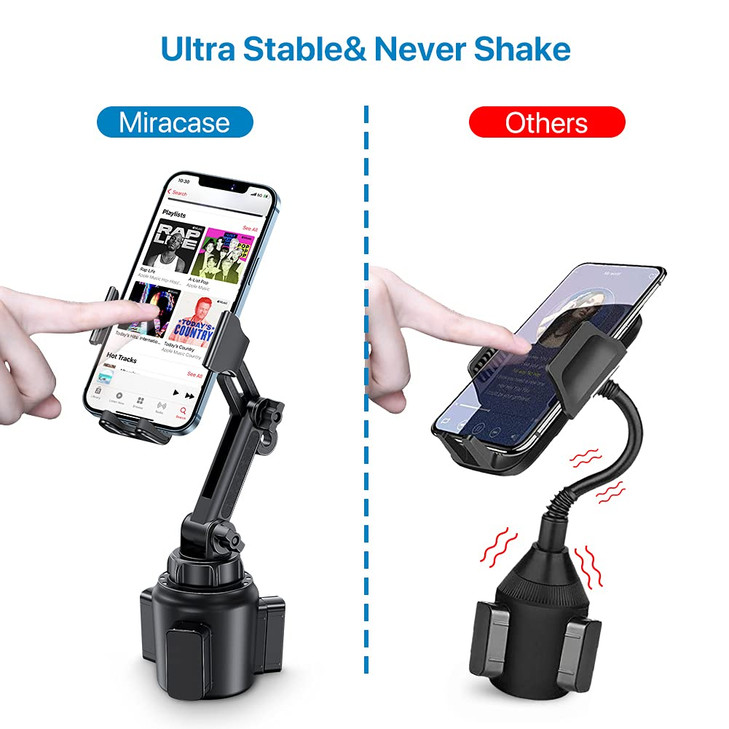 Miracase Upgraded Version Cup Phone Holder for Car Universal Adjustable Long Neck Car Phone Mount Cradle Friendly Compat