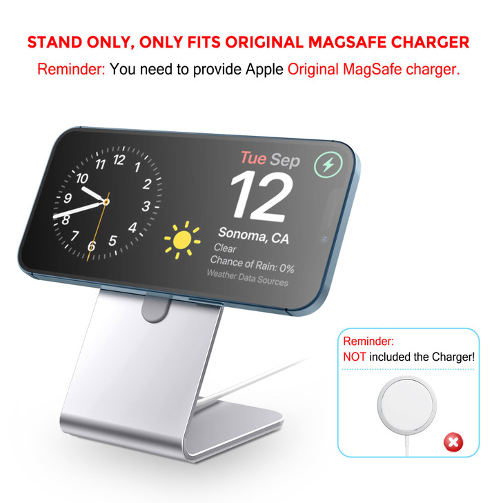 Stand for MagSafe Charger CreaDream Aluminum Stand Holder for iPhone 16 15 14 13 12 Series Magsafe Accessories Compatibl