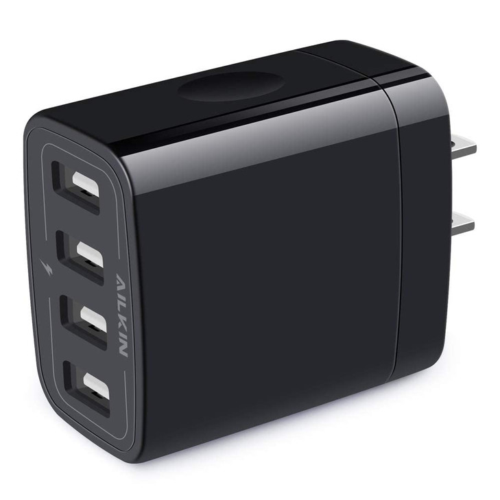 Wall Charger USB Charger Adapter AILKIN 48A 4Multi Port Fast Charging Station Power Base Block Plug Cube Brick for iPhon