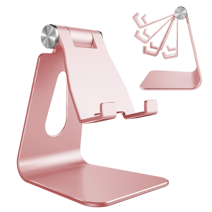 CreaDream Adjustable Cell Phone Stand Phone Stand Cradle Dock Holder Aluminum Desktop Stand Compatible with Phone 16 15