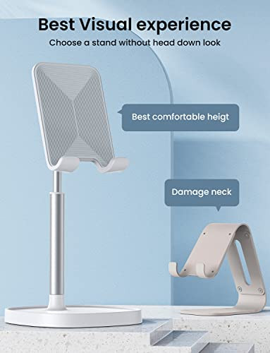 LISEN Cell Phone Stand Adjustable Phone Holer for Desk Computer Office Desk Accessories for iPhone 16 Holder Women Kitch