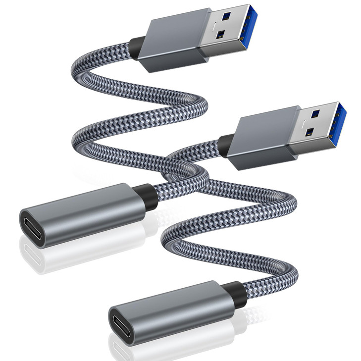 Basesailor USB 30 to USBC Adapter 075FT 2PackType C Female to USB A Male Cable for New iPhone 17 16 15 14 13 Pro Max Air