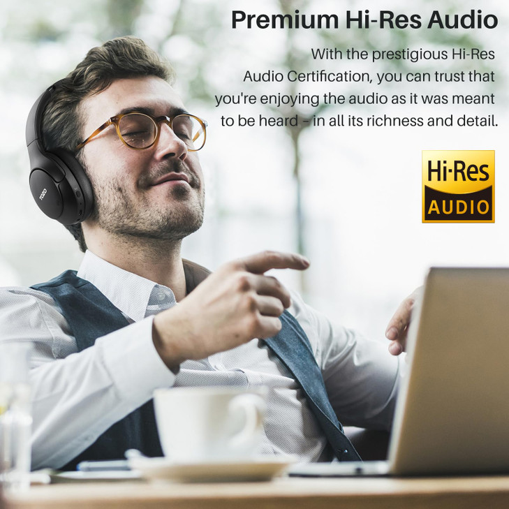 TOZO Hybrid Active Noise Cancelling Headphones Wireless Over Ear Bluetooth Headset 60H Playtime HiRes Audio Custom EQ vi