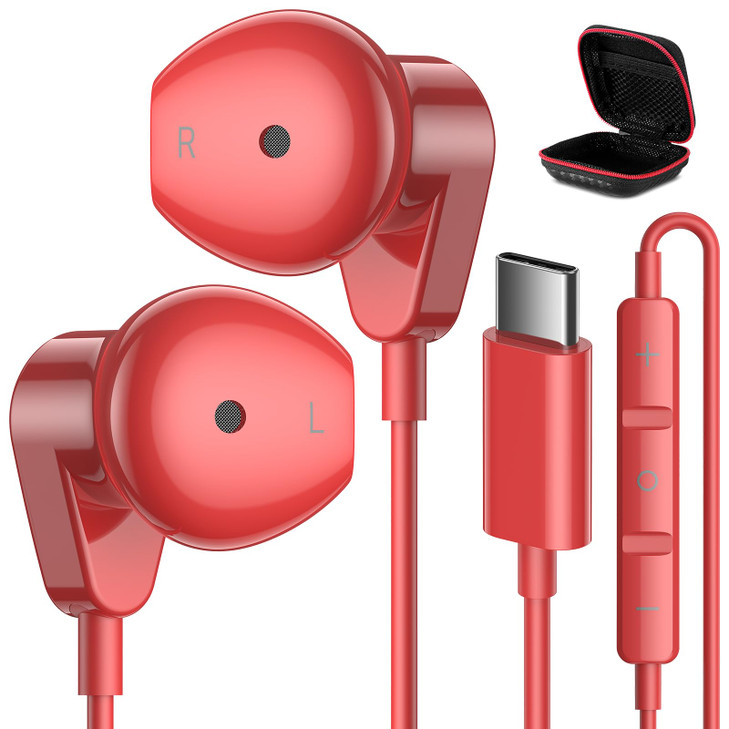 APETOO USB C Headphones for iPad Pro iPhone 17air16e1516 Pro Max Plus HiFi Stereo USBC Wired Earbuds with Microphone Vol