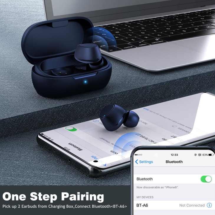 52 Bluetooth Headphones for Apple Wireless Earbuds for iPhone Air 17 16 16e 15 Pro Max 14 Plus 13 Small Ear Buds True Ea