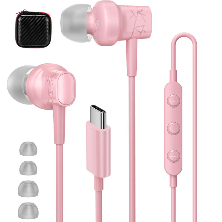 APETOO USB C Wired Ear Buds for iPhone 17 16 Pro Max 15 Plus HiFi Stereo Magnetic Headphones InEar Type C Earphones Plug