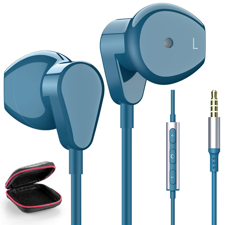 35mm Headphones Wired Earphones for Samsung Galaxy A25 A15 A12 A13 A03s A14 A23 A71 Noise Isolating Wired Earbuds with M