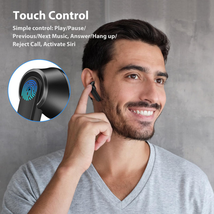 Wireless Earbuds for iPhone 17 Air 16 15 Pro Max 14 Plus 13 53 Bluetooth Headphones Noise Cancelling Ear Bud with Mic Ba