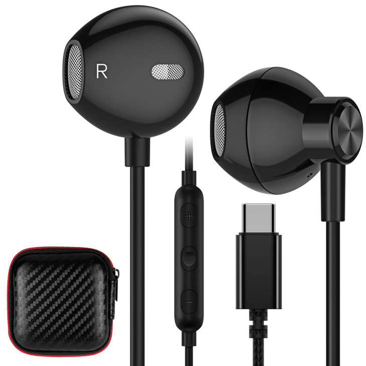 ACAGET USB C Headphones for Samsung Galaxy S25 Ultra S24 FE S23 S22 Plus S21 Earbuds Wired Android Headphone Type C Earp