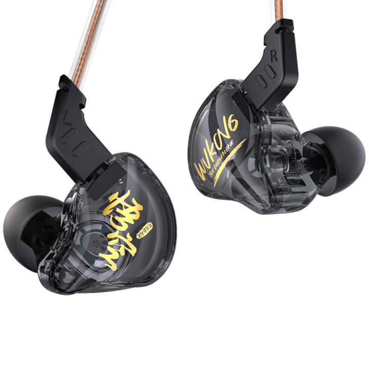 KBEAR K01 iem in ear Monitor Headphones HIFI Immersive Bass iems for Gaming Noise Cancelling Wired Earbuds with 35mm Plu