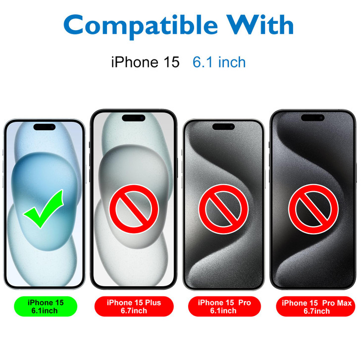 Mothca Matte Glass Full Coverage Screen Protector for iPhone 15 61inch AntiGlare AntiFingerprint Black Edge Tempered Gla