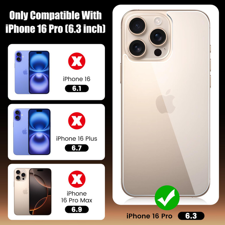 Siminsy 2 Pack Back Screen Protector for iPhone 16 Pro Back Tempered Glass Protector AntiScratch BarePhone Touch Feeling