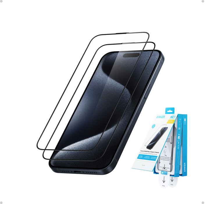 Anker HD Screen Protector for iPhone 16 Pro Max Screen Protector UltraDurable Dustand FingerprintFree with Extended Cove