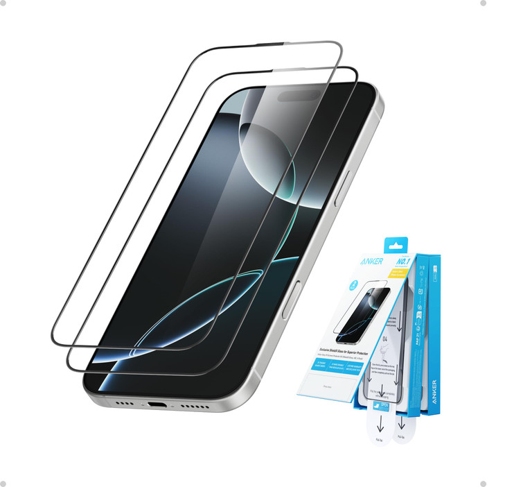 Anker HD Screen Protector for iPhone 16 Pro UltraDurable and Thin ShieldX Protection Dustand FingerprintFree with Extend