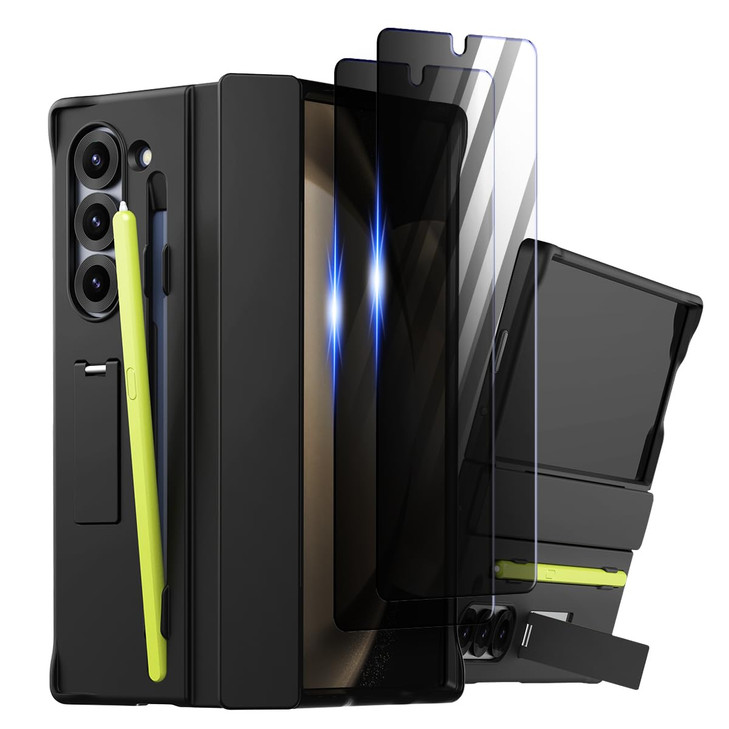 araree Nukin 360 SP Galaxy Z Fold 6 Case with Hinge Protection Adjustable Kickstand S Pen Holder2 Pack Tempered Glass Sc