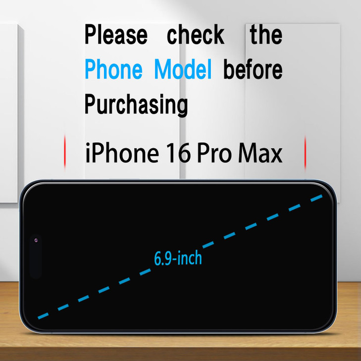 Slanku 3 Pack Screen Protector for iPhone 16 Pro Max Tempered Glass Full Coverage Protection NoBubbles AntiScratch Easy