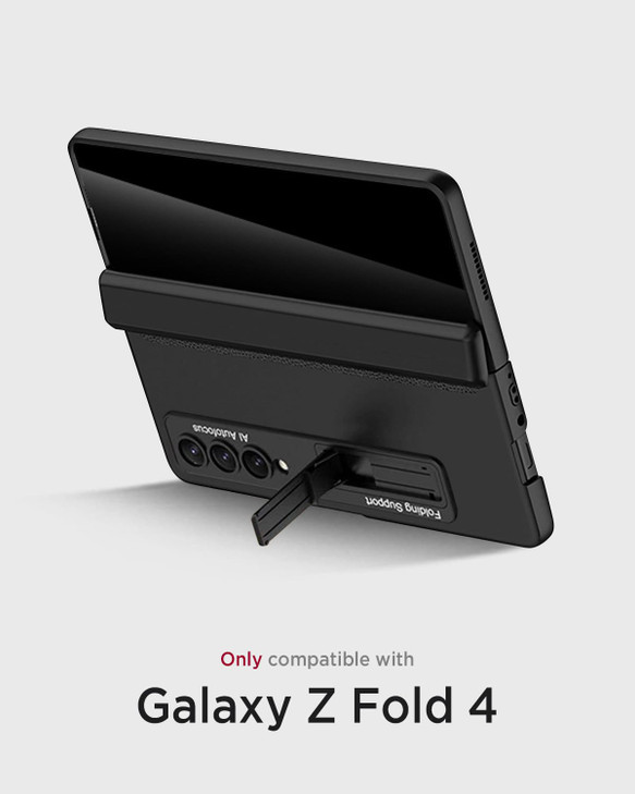 Miimall for Samsung Galaxy Z Fold 4 Case with Privacy Screen Protector Builtin Convenient Adjustable Kickstand Magnetic