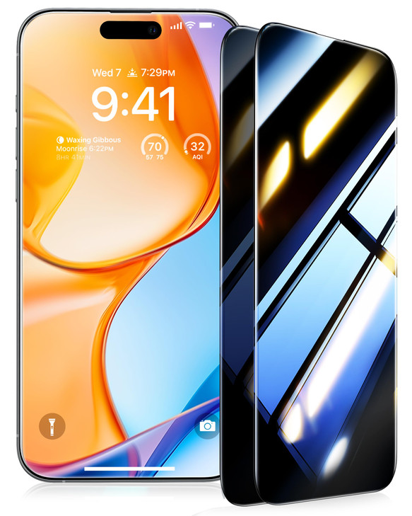 UltraGlass Top 9H Glass for iPhone 16 Plus Privacy Screen Protector 2024 No1 Military Grade Shatterproof 100 Anti Spy Pr