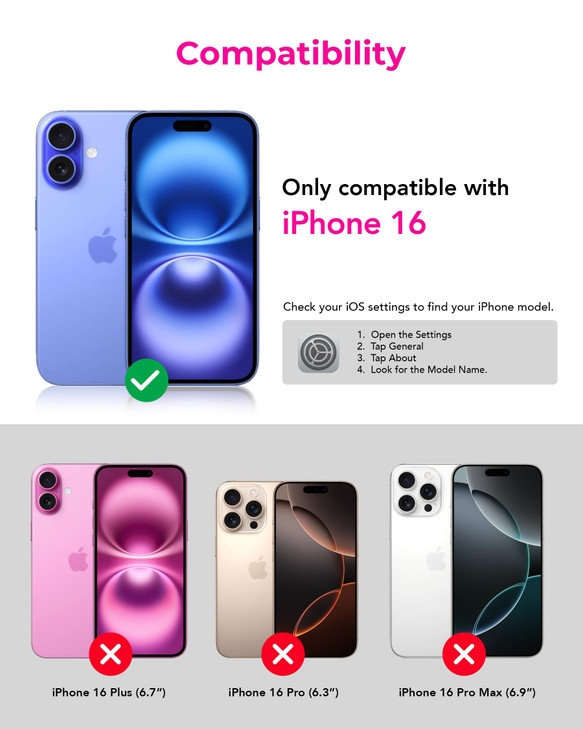 Upcommon UARMOR Privacy Screen Protector for iPhone 16 61 Inch Double Strength 9H Tempered Glass with Easy Installation