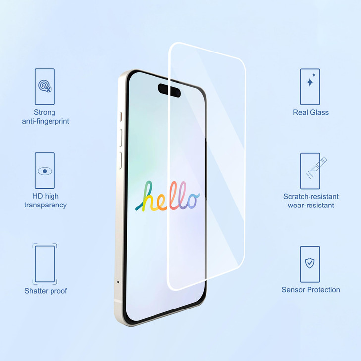 Ailun 3 Pack Screen Protector for iPhone 16 61 inch 3 Pack Camera Lens Protector with Installation FrameCase Friendly Te
