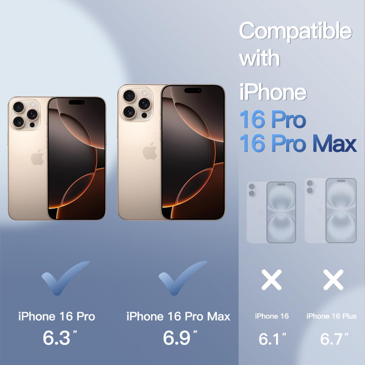 JETech Camera Lens Protector for iPhone 16 Pro 63Inch and iPhone 16 Pro Max 69Inch Bling Glitter Individual 9H Tempered