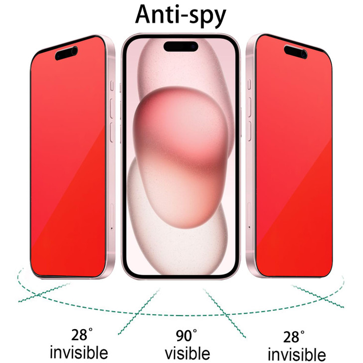 BWEDXEZ 2 Pack Matte AntiBlue Privacy Tempered Glass for iPhone 14 ProiPhone 15 iPhone 16 Antiglare AntiSpy Screen Prote