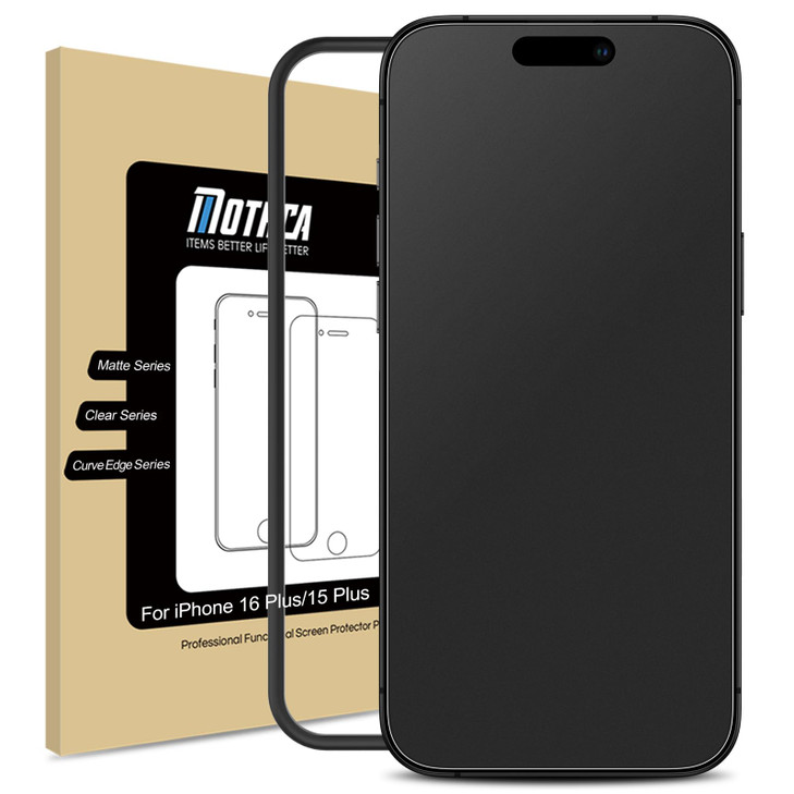 Mothca Matte Glass Screen Protector for iPhone 16 PlusiPhone 15 Plus 67 inch AntiGlare AntiFingerprint Tempered Glass Fi