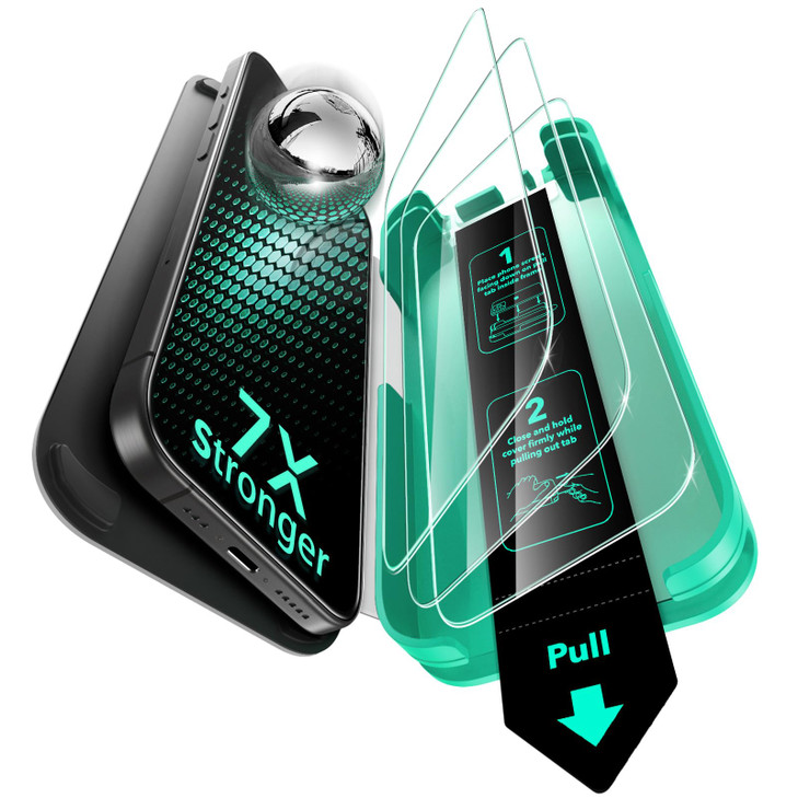 ESR 3 Pack 9H Glass for iPhone 16 Pro Max Screen Protector Military Grade Shatterproof Longest Durable Armorite UltraTou