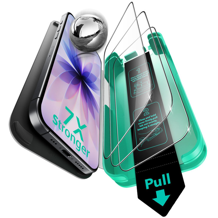 ESR 3 Pack 9H Glass for iPhone 17iPhone 16 Pro Screen Protector MilitaryGrade Shatterproof with AR AntiReflective Techno