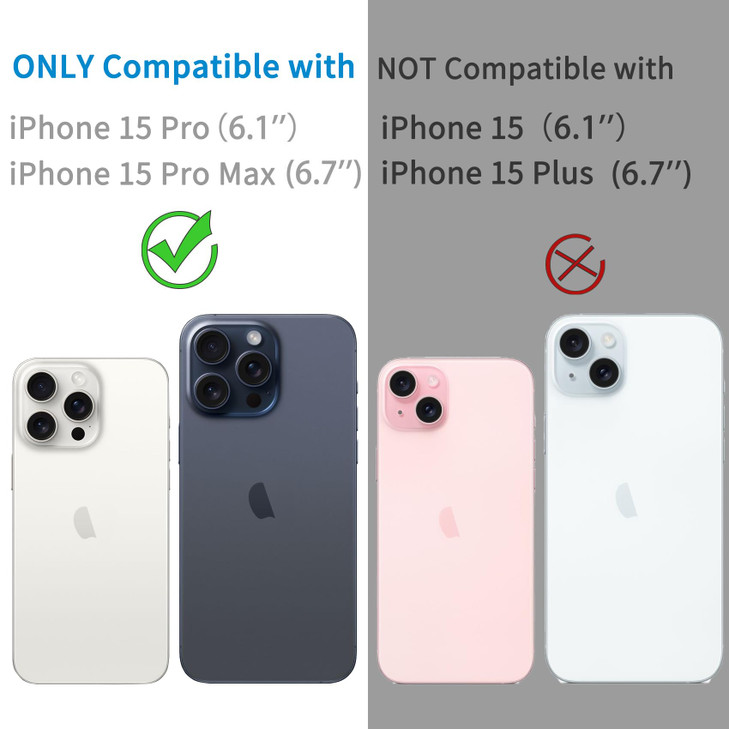 Hsefo Designed for iPhone 15 Pro and 15 Pro Max Camera Lens Protector Bling Rhinestone Sparkle Diamond 9H Tempered Glass