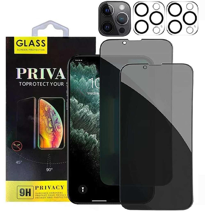 Tahamus 2 Pack Privacy Screen Protector for iPhone 16 Pro Max 69 inch 2 Pack Camera Lens Protectorfor iPhone 16 Pro Max