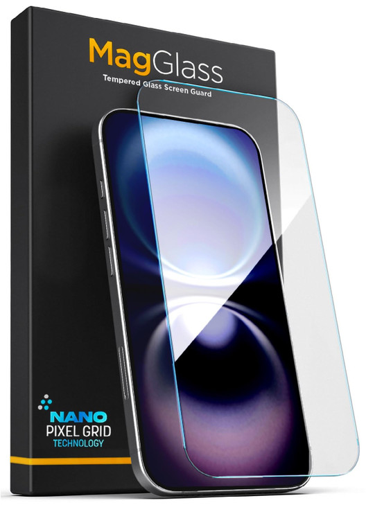 magglass Screen Protector for iPhone 16 Pro Max AutoAlign Tempered Glass with EasyInstall Alignment Guide Applicator Too
