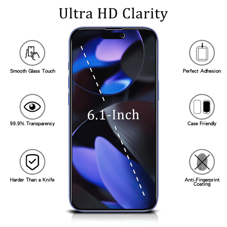 MAYtobe 2Pack Privacy Screen Protector Designed for iPhone 16 Tempered Glass Anti Spy No Bubbles Anti Scratch Easy to In