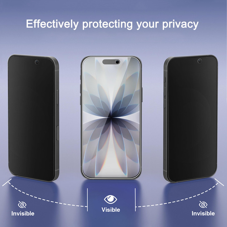 Ailun 3 Pack Privacy Screen Protector for iPhone 17 63 inch with installation frame Anti Spy Private Tempered Glass Anti