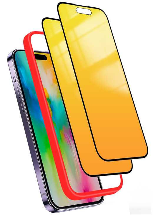 Heromiracle 2 Pack for iPhone 16 Privacy Screen Protector Tempered Glass for iPhone16 AntiSpy Private Glass Film AntiBlu