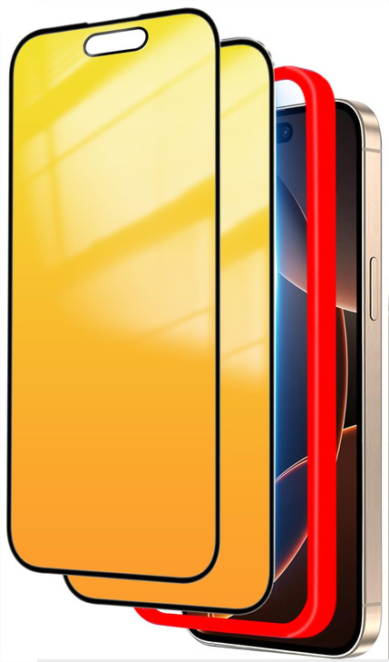 Heromiracle 2 Pack Privacy Screen Protector for iPhone 16 Pro AntiSpy Tempered Glass Gradient Colorful Private Mirror An