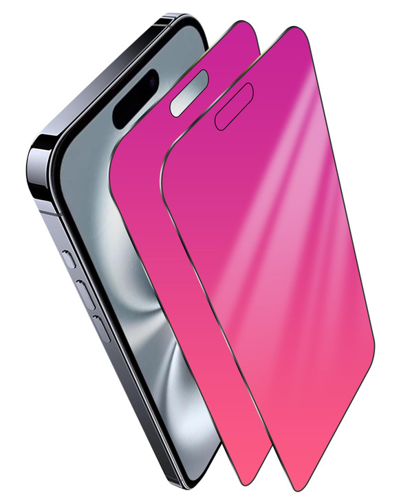Umhlaba 2 Pack for iPhone 16 Privacy Screen Protector for iPhone16 Gradient Red AntiSpy Tempered Glass Anti Blue Light P