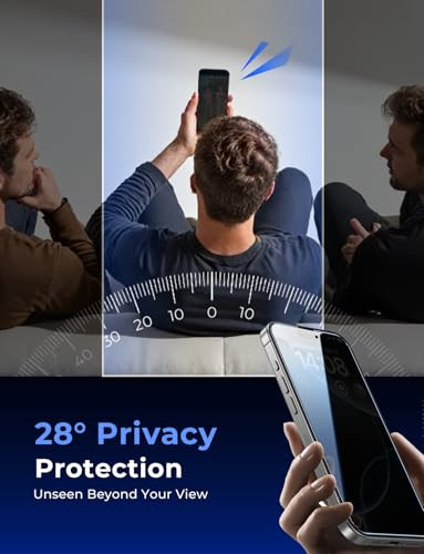 MAGIC JOHN 2 Pack for iPhone 16 Pro Max 69 inch Privacy Tempered Glass Screen Protector Bubble Free Easy Installation Au